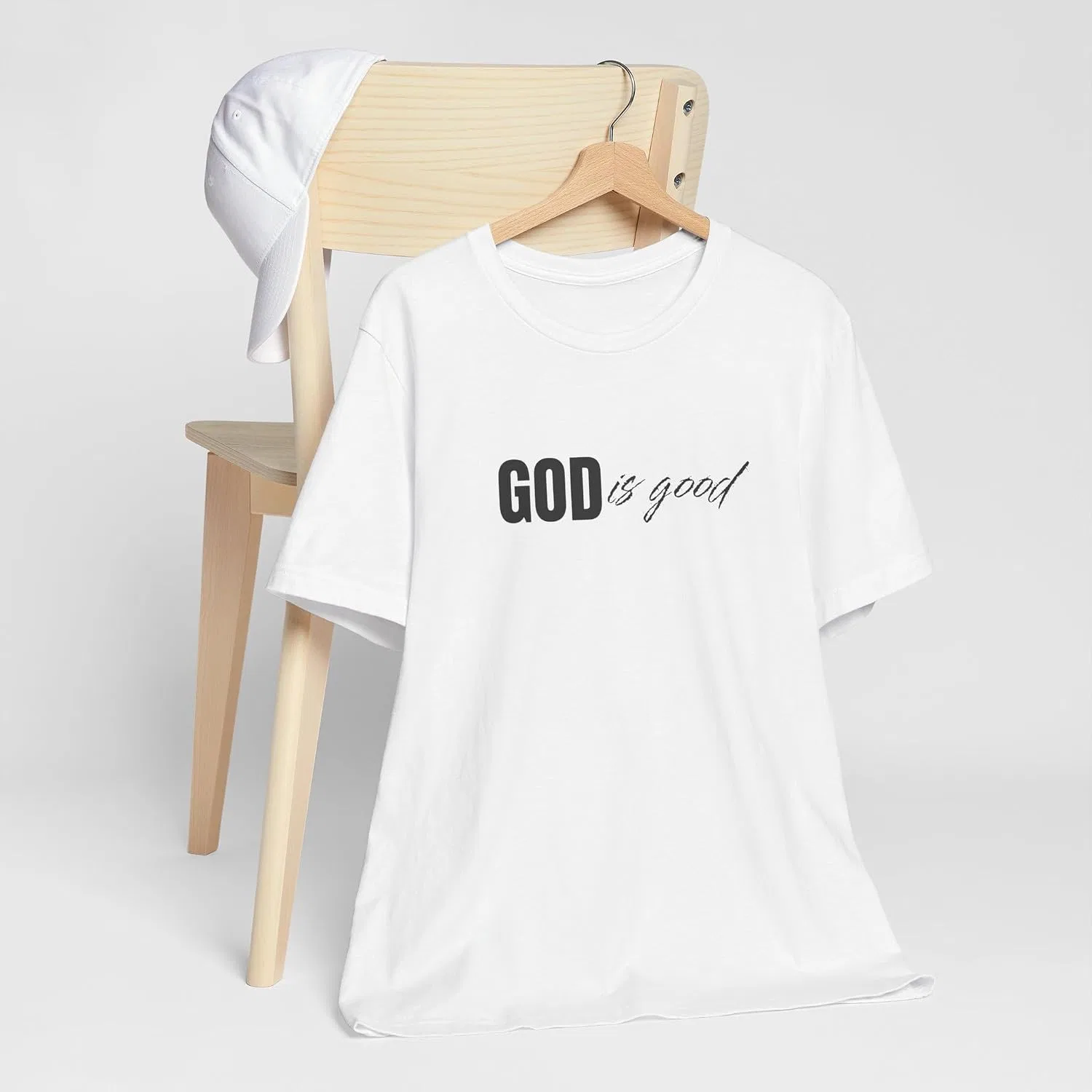 Женская футболка с принтом God Is Good Bella+canvas, White — фото 3