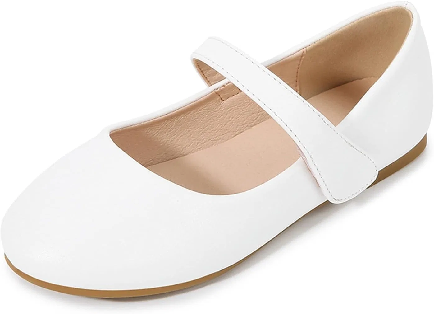 Детские балетки для девочек из лакированной кожи, White