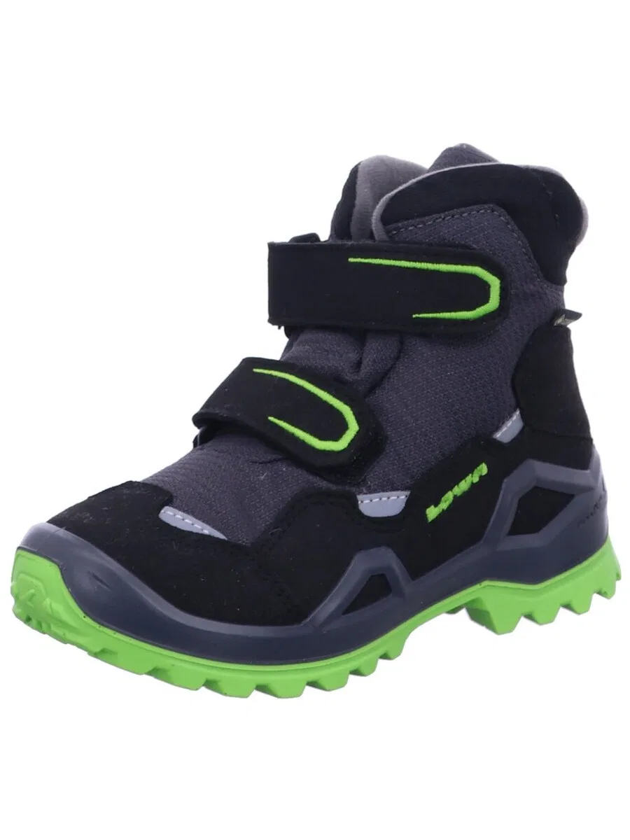 Ботинки LOWA 'Stiefel Jungen 641542 7230 Leder-Mix in schwarz' черного цвета