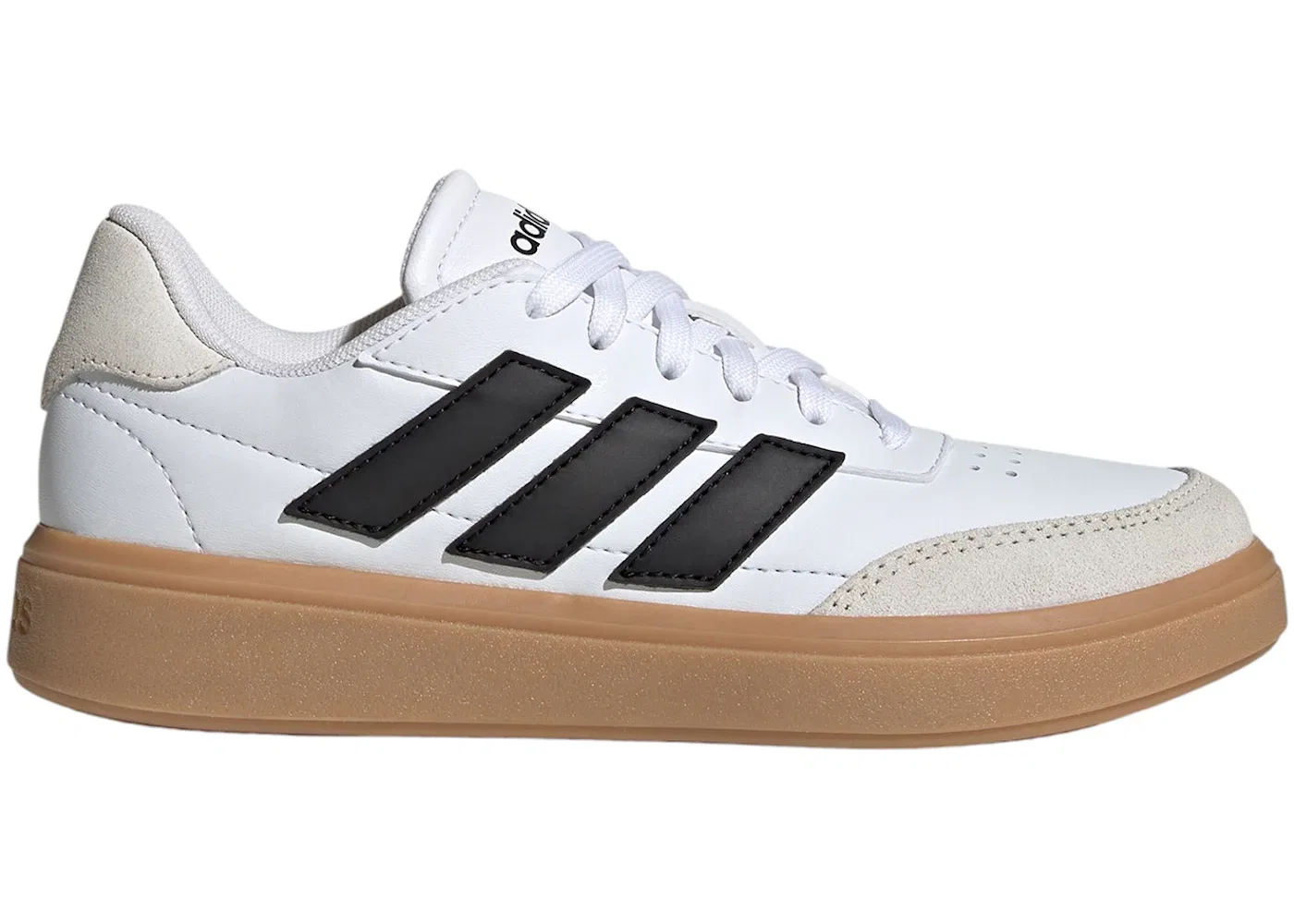 Детские кроссовки для мальчиков с перфорированным носком Adidas Courtblock Adidas, Cloud White/Core Black/Off White