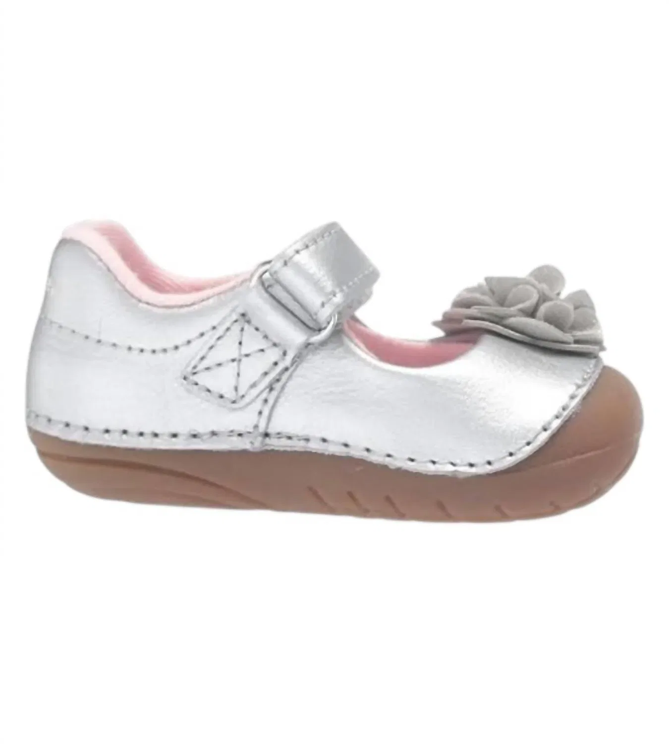 Детские туфли для девочек Мэри Джейн Soft Motion Aria Stride Rite, Silver
