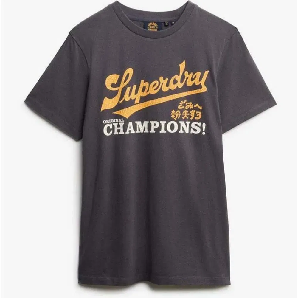 Футболка Athletic Relaxed Fit Superdry, серый — фото 3