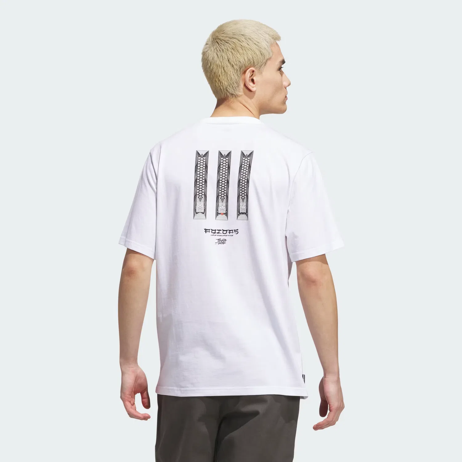 Футболка с ярким принтом Temple of Skate Curb Adidas Originals, белый/мультиколор — фото 4