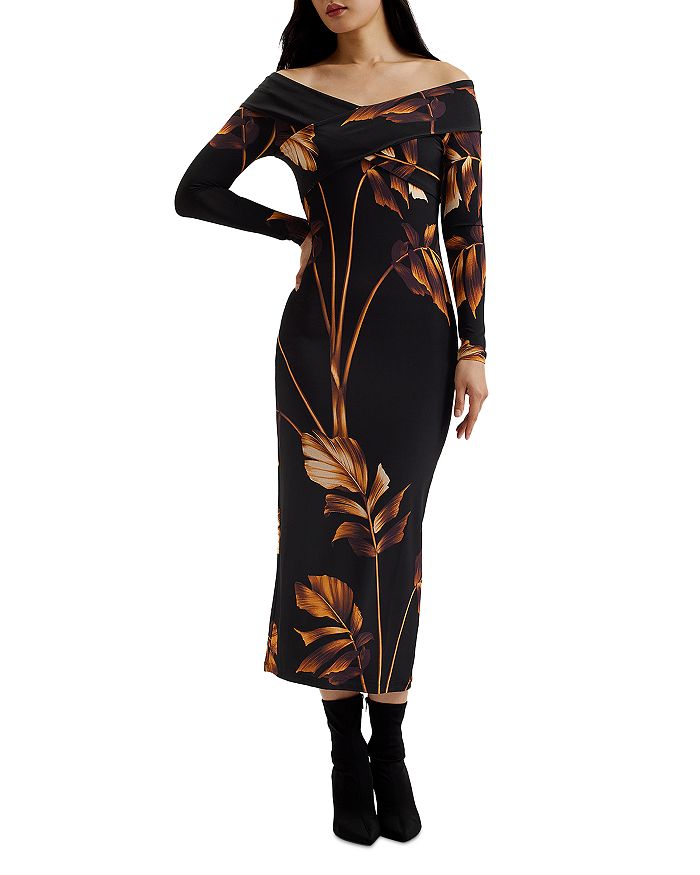 

Платье-миди Josefen Bodycon Ted Baker, черный
