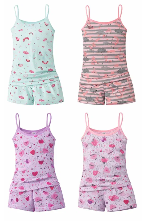Детский комплект нижнего белья для девочек хлопковый Süsen Lingerie, Patterned 4-Piece — фото 2