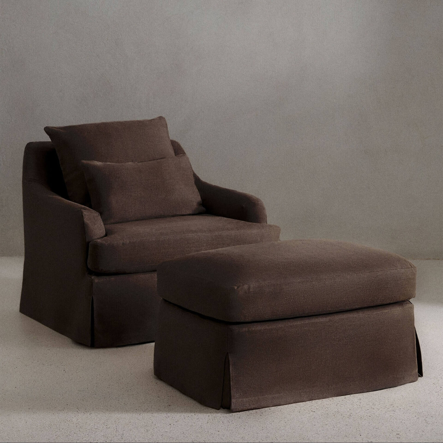 

Чехол для подставки для ног Zara Home by Vincent Van Duysen Linen 01, хаки