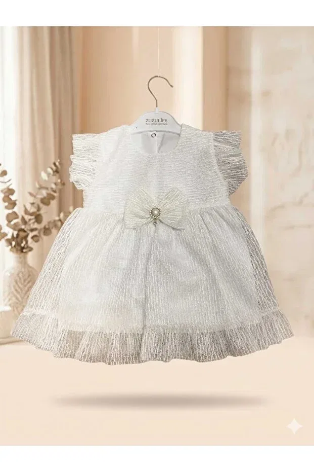 Детское платье для девочек с коротким рукавом Lina Baby Bloom, Nude Color — фото 2