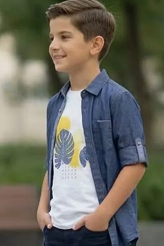 Детский комплект футболок для мальчиков Trend Mix Kids, Navy Blue — фото 4