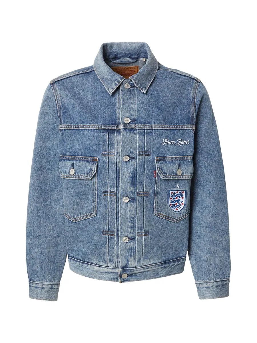 Куртка LEVI'S Between-Season Jacket 'England Football Type II' из синего денима
