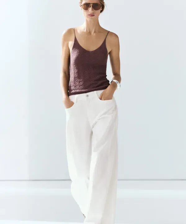Широкие брюки Fluid, Massimo Dutti — фото 3