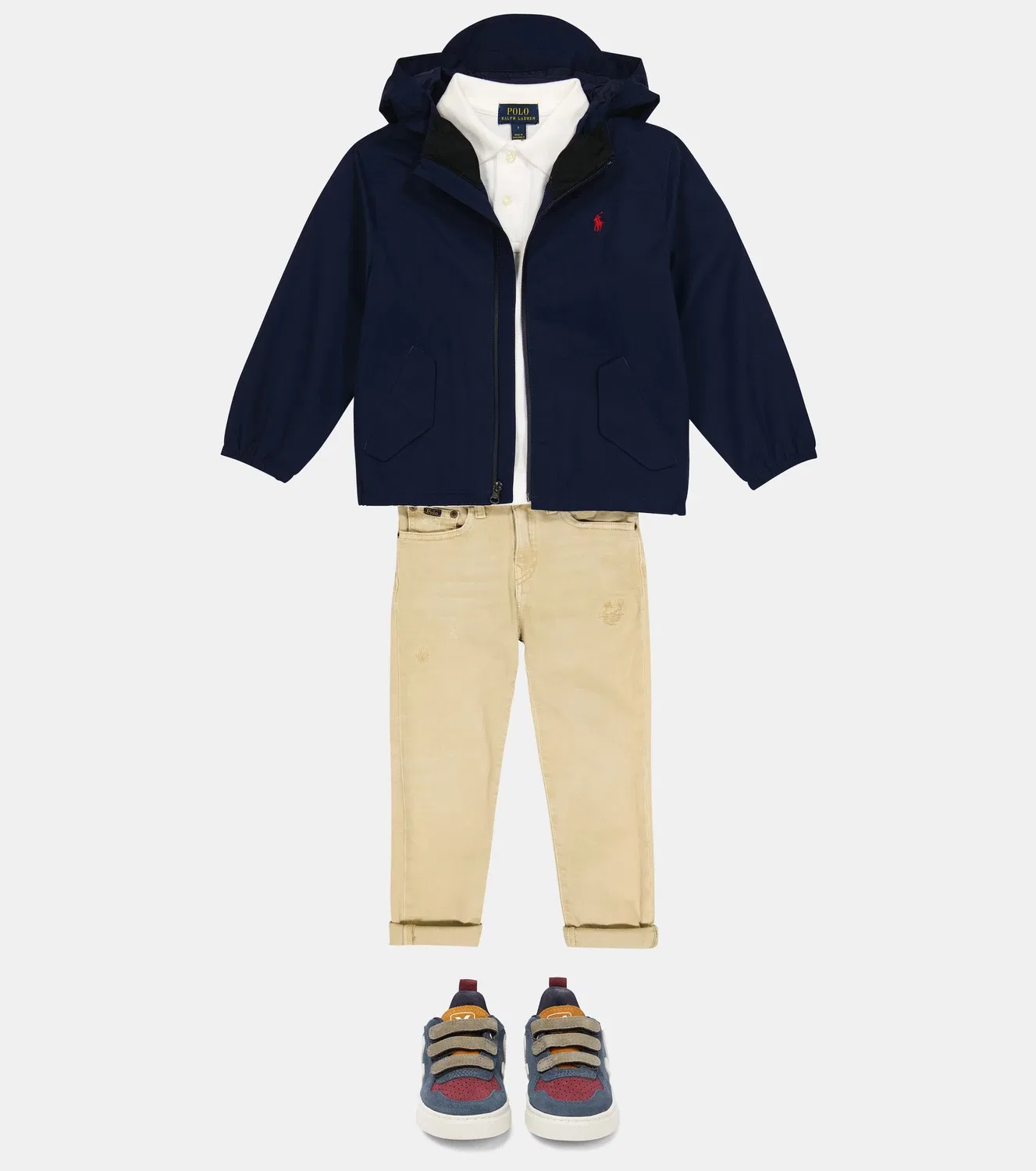 Легкая куртка-бомбер с капюшоном Newport Navy, Polo Ralph Lauren Kids, синий — фото 2