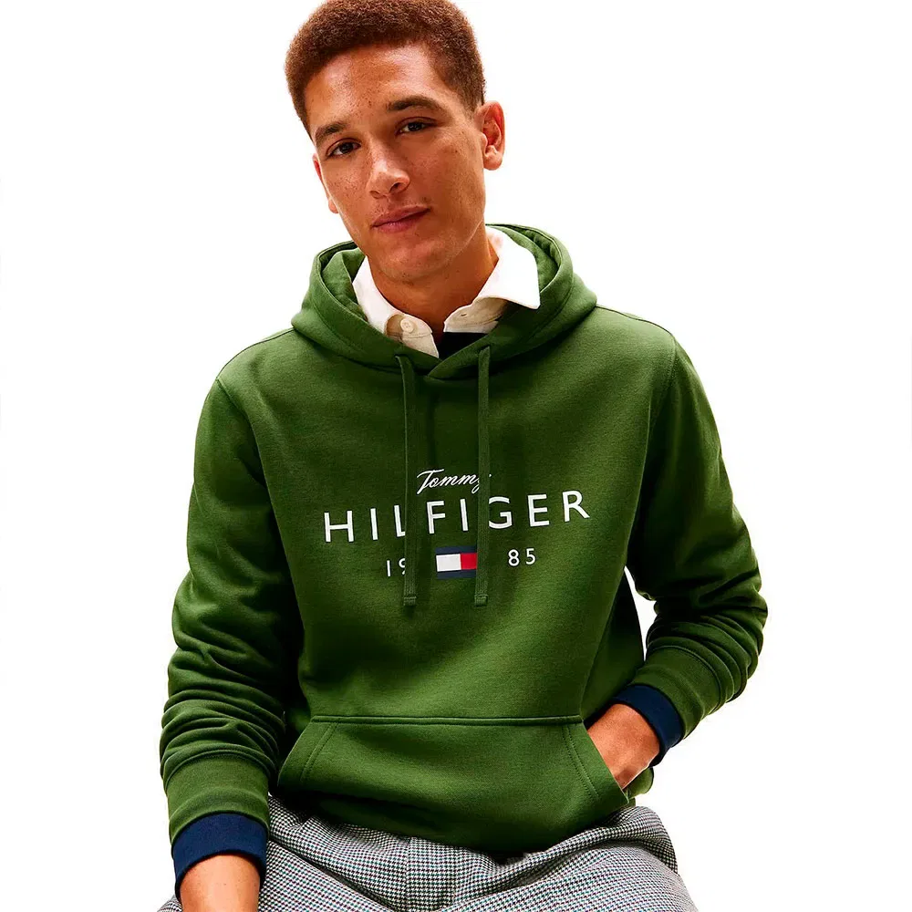 Мужской худи с принтом Brand Love Big Tommy hilfiger, Green — фото 4