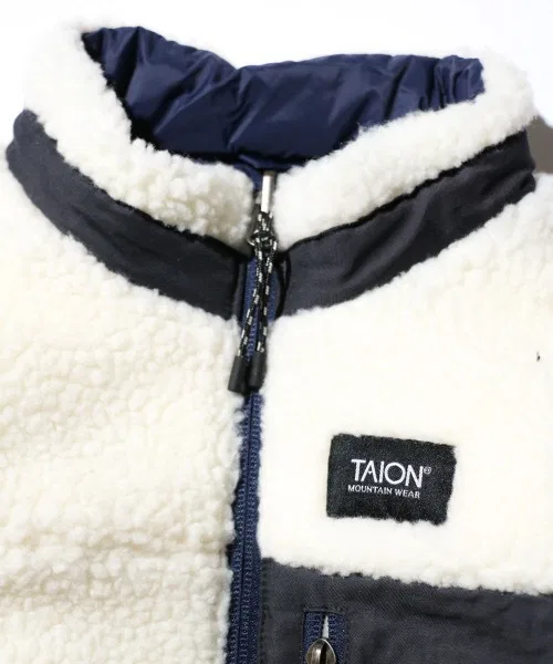 Детская куртка TAION пуховая реверсивная с флисом, 800FP, чёрная — фото 4