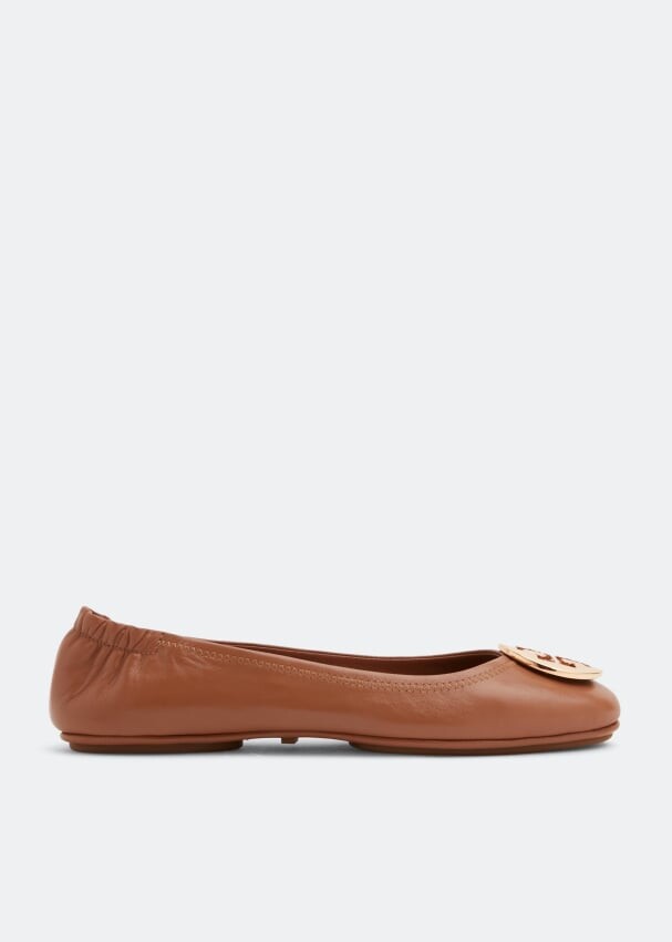 

Балетки TORY BURCH Minnie travel ballet flats, коричневый