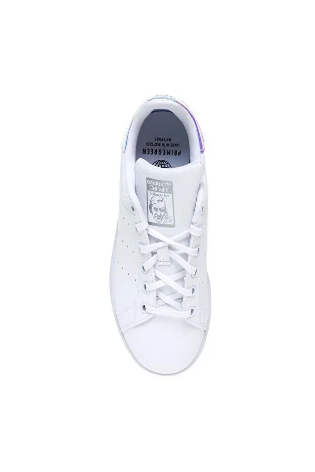 Детские кроссовки для девочек текстильные Adidas, White - Silver — фото 3