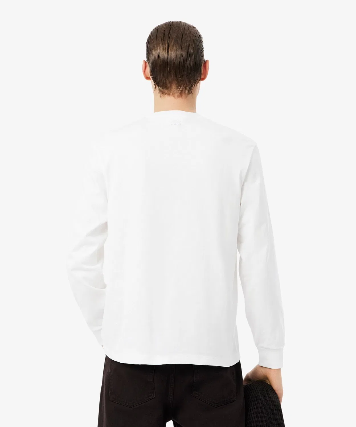 Мужская футболка с длинным рукавомс логотипом LACOSTE, White — фото 3
