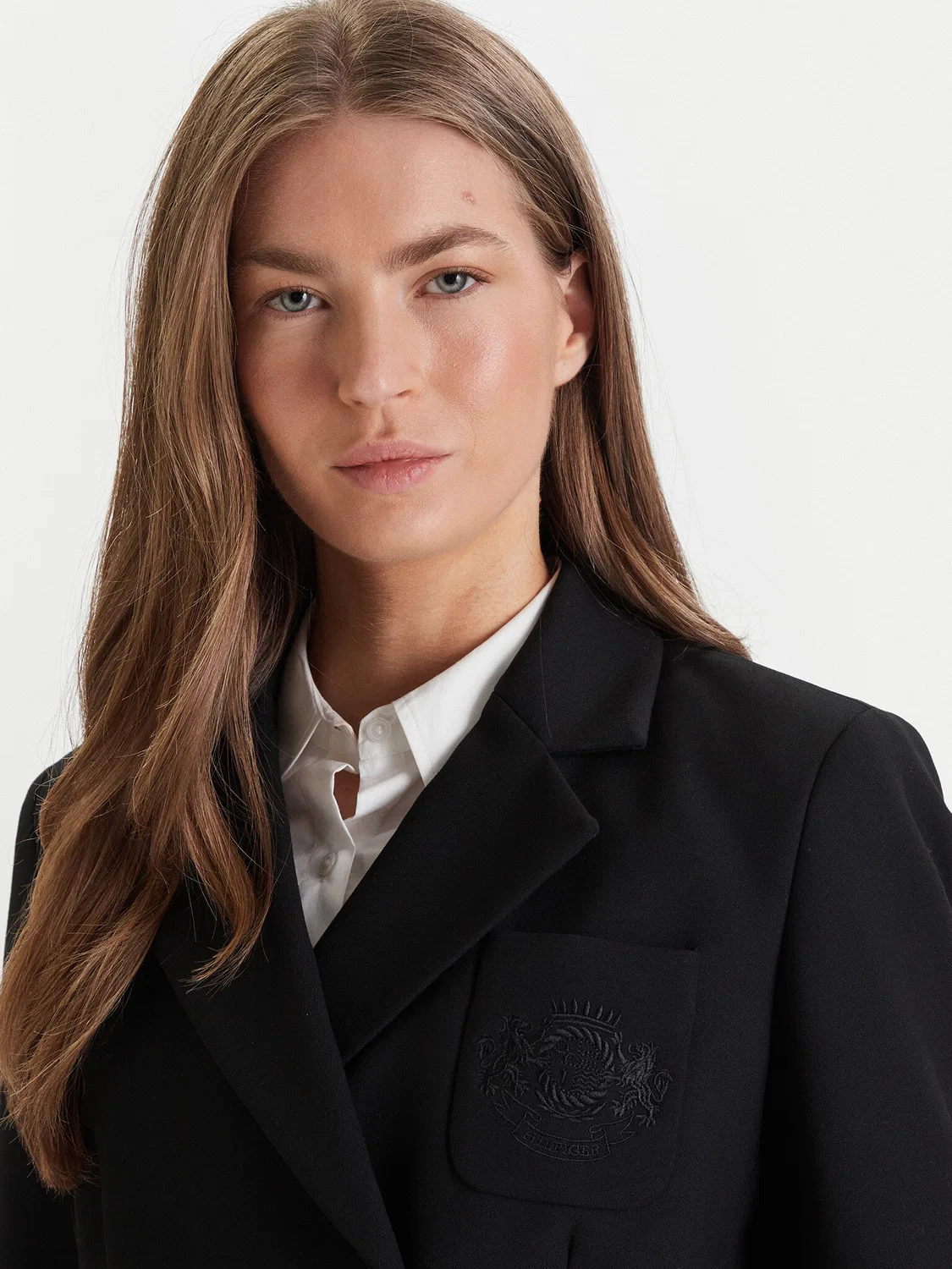 Женский блейзер стандартного кроя Tommy Hilfiger, черный — фото 4