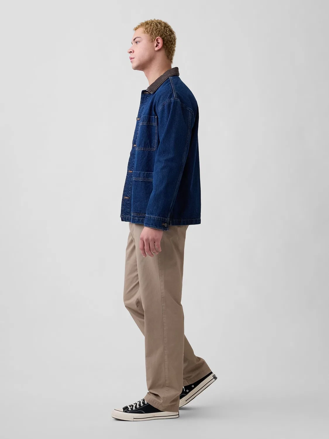 Чинос Gap Easy Relaxed, бежевый — фото 4
