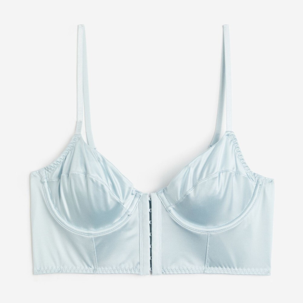 

Корсет H&M Non-padded Satin, голубой