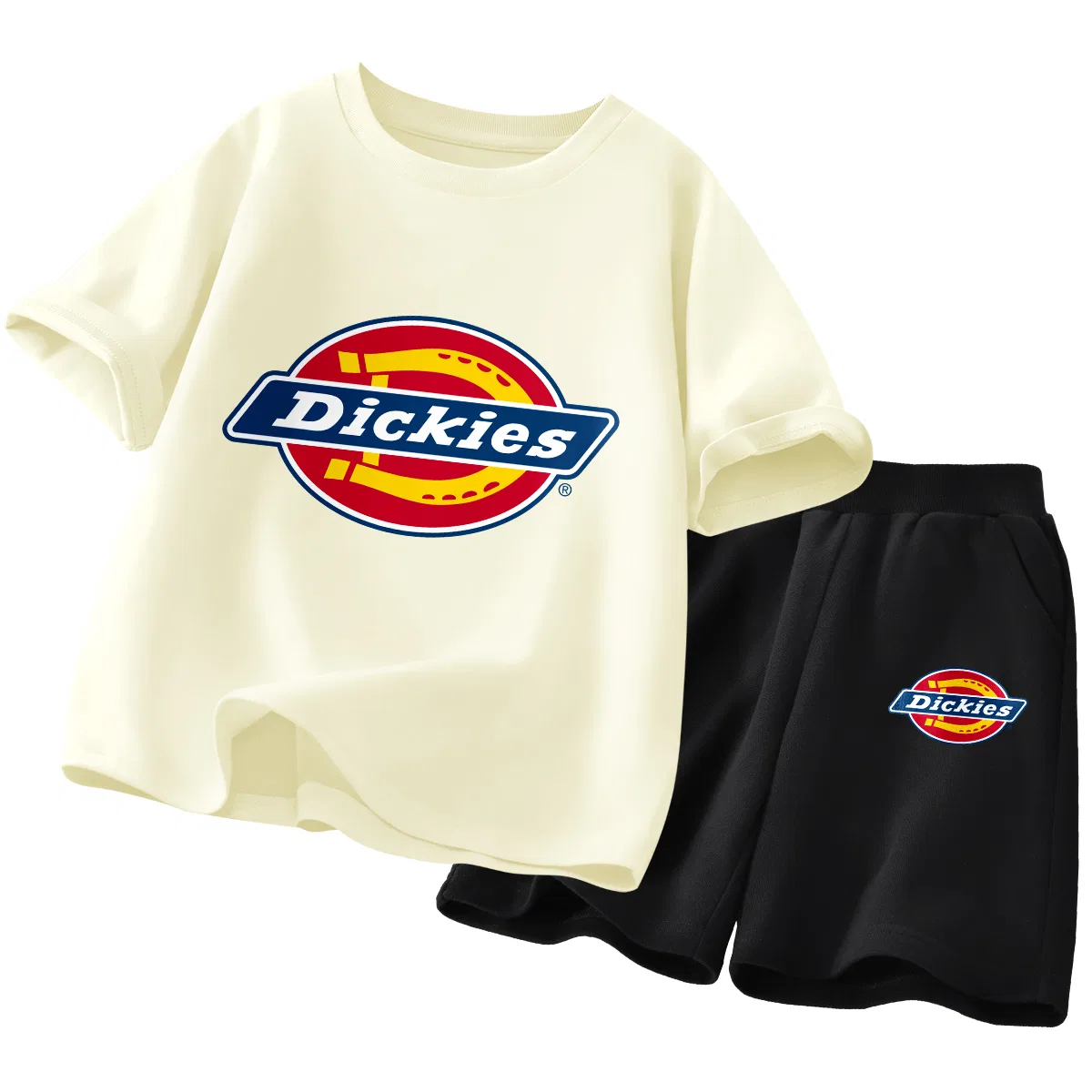 Детский спортивный комплект в стиле хип-хоп Dickies, Standard Ivory White/Black