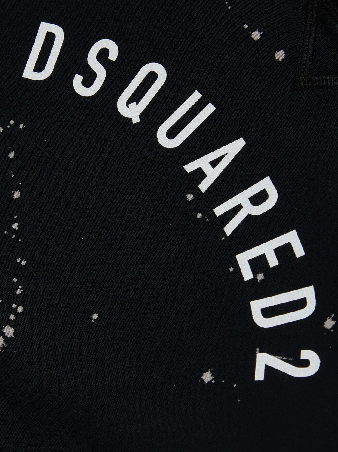 Свитшот с логотипом и кружевной отделкой DSQUARED2, черный — фото 4