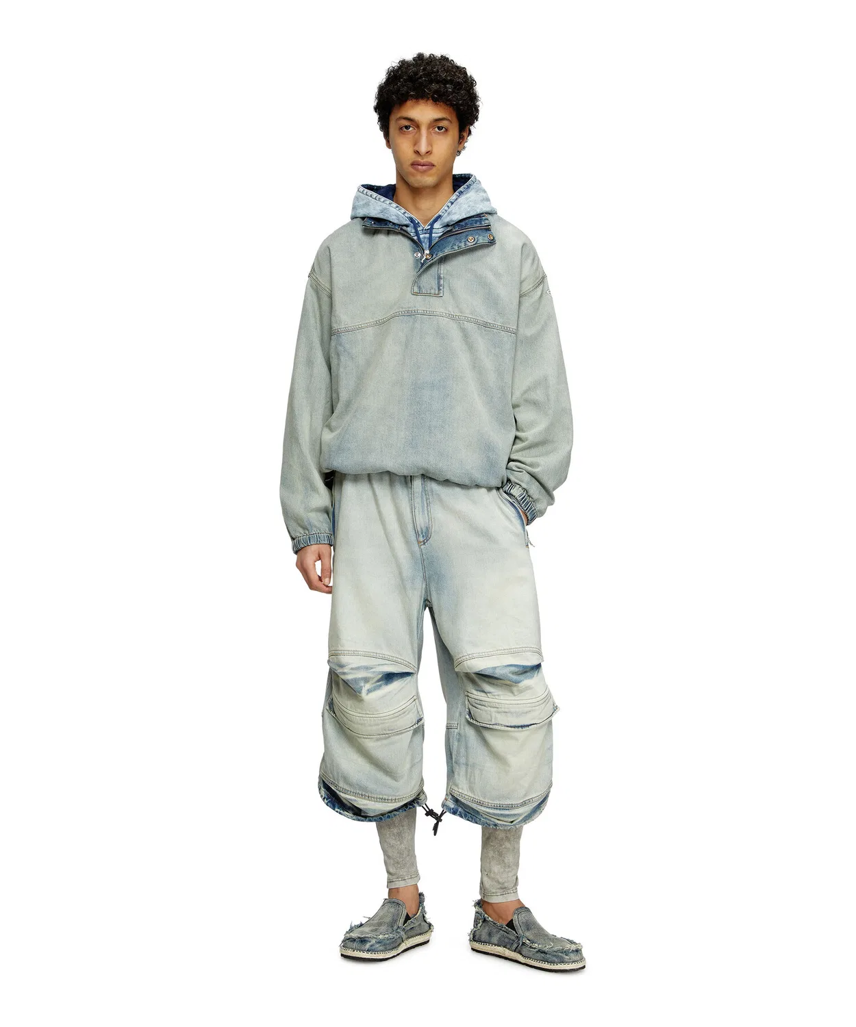 Мужские джинсовые шорты с карго-карманами D-DAYETZ-SHORT-S DIESEL, Indigo Blue — фото 4