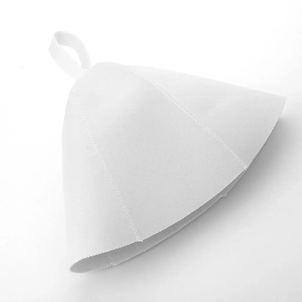 Sauna Hat Anti Heat Thick Шапочка для душа ODREIFK, 1 шт, 25x23 см, Grey — фото 4