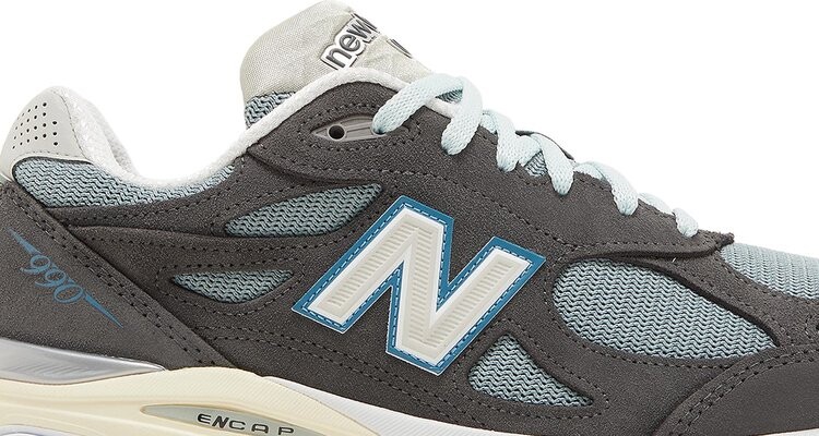 Кроссовки New Balance Kith x 990v3 Made in USA 'Steel Blue', серый — фото 3