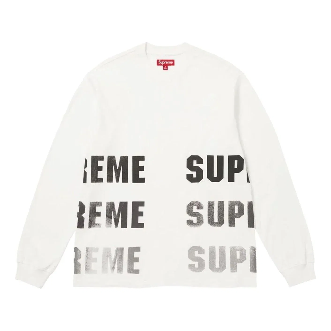 Мужская футболка FW26 Reflective L/S T-Shirt 'White' Supreme, белый