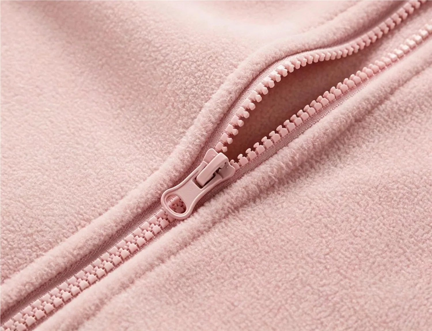 Женская куртка из флиса с высоким воротником и карманами, Pink — фото 2