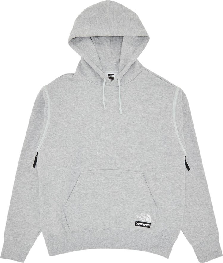 

Толстовка Supreme x The North Face Convertible Hooded Sweatshirt 'Heather Grey', серый