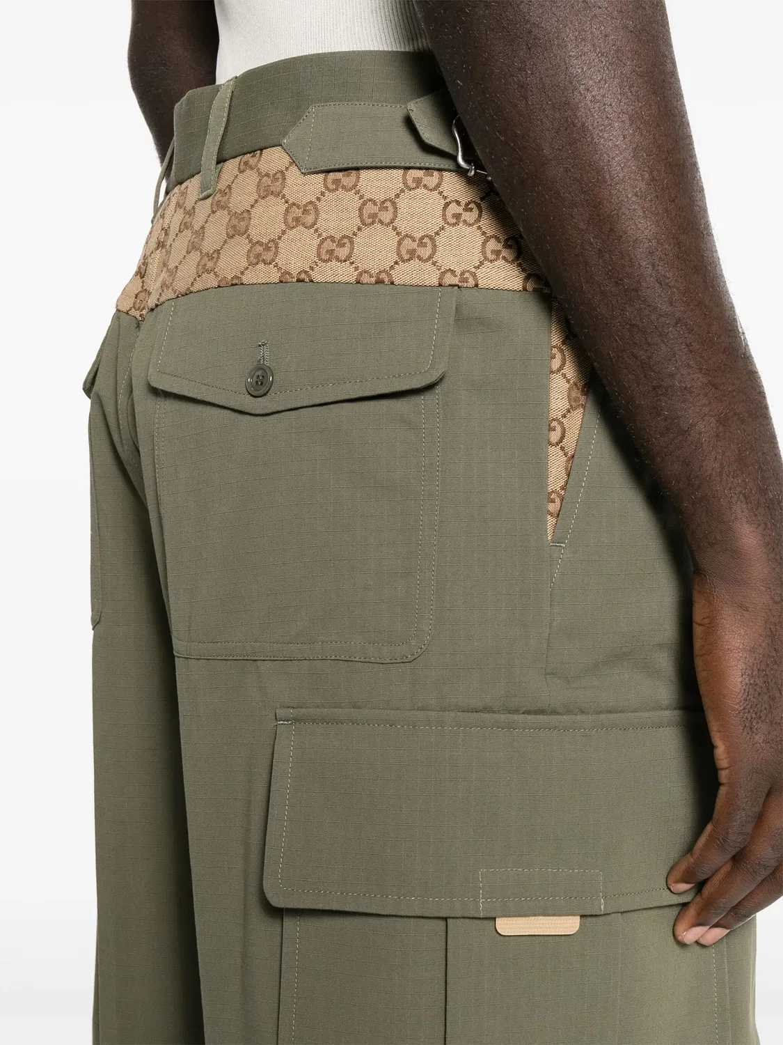 Классические Карго Брюки Средней Посадки Gucci, зеленый — фото 2