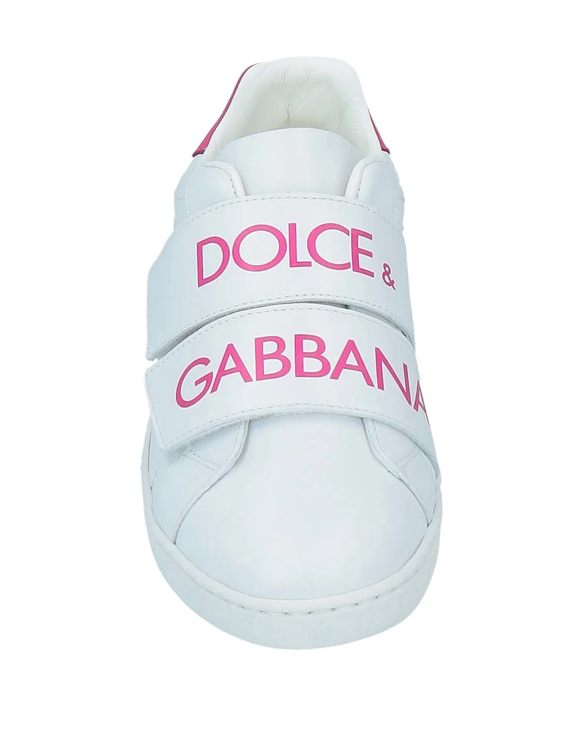 Детские кроссовки для девочек кожаные Dolce&Gabbana, белый — фото 4