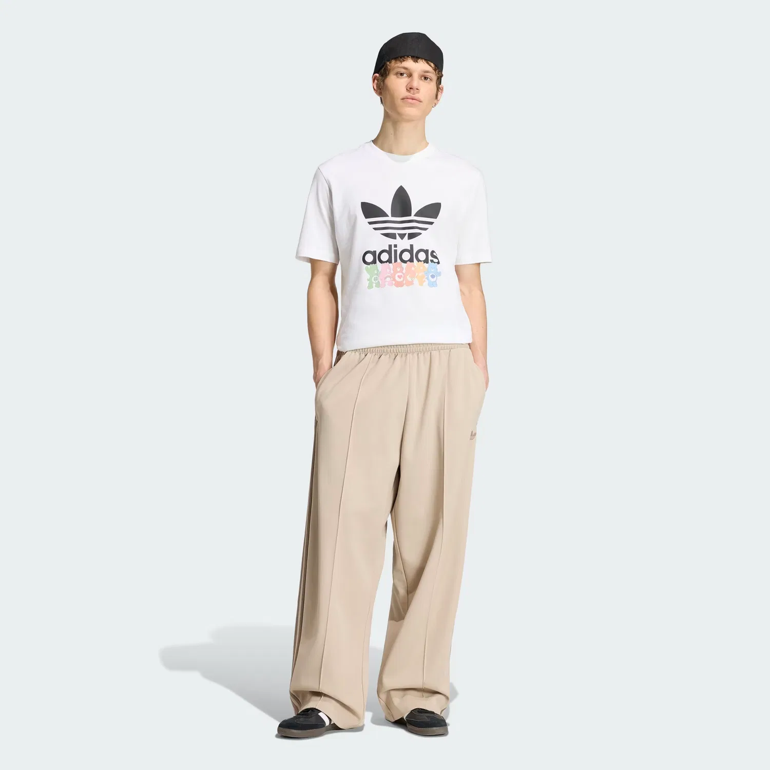 Мужская футболка с принтом Care Bears Adidas Originals, белая — фото 4