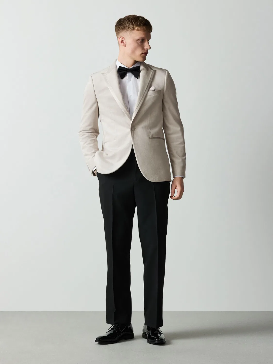 Пиджак из вельвета, с отложным воротником, Slim Fit, Off White Next — фото 2