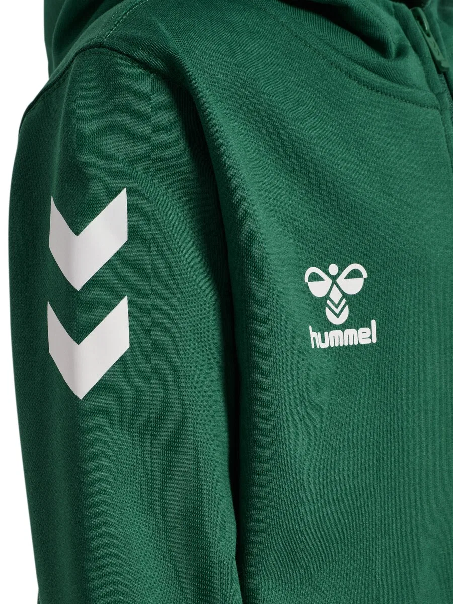 Толстовка на молнии Hummel Athletic темно-зеленого цвета — фото 4