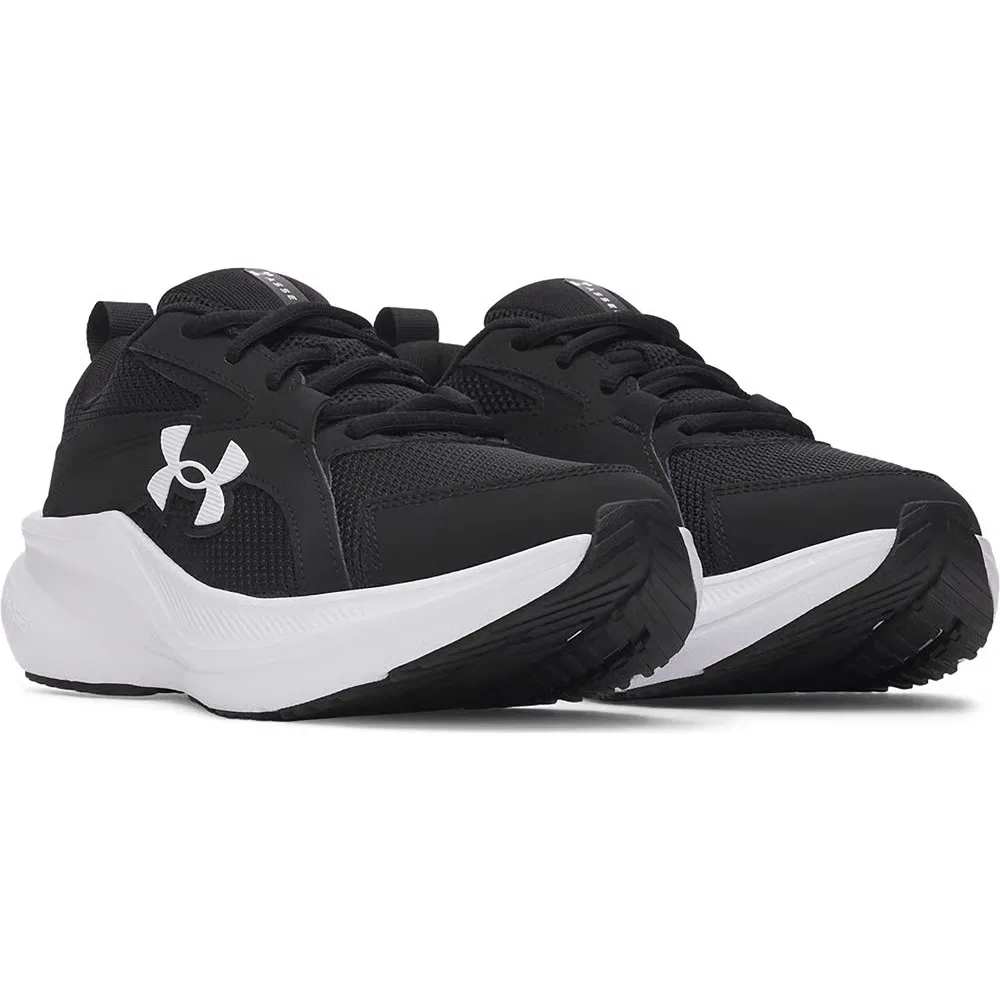Детские кроссовки Charged+ Assert 11 Wide для бега Under Armour, Black/Black/White
