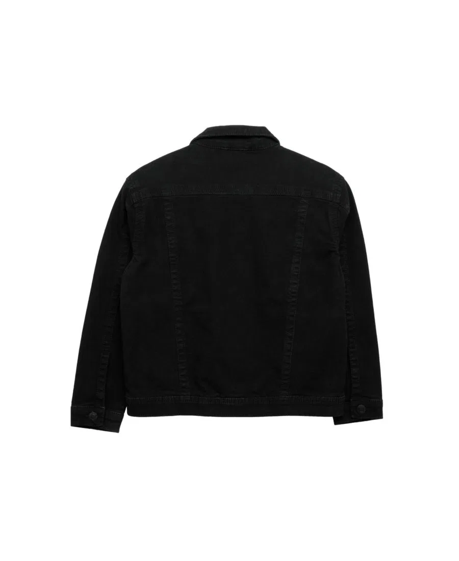 Джинсовая куртка с контрастной строчкой и клапаном CULTURA, Black — фото 2