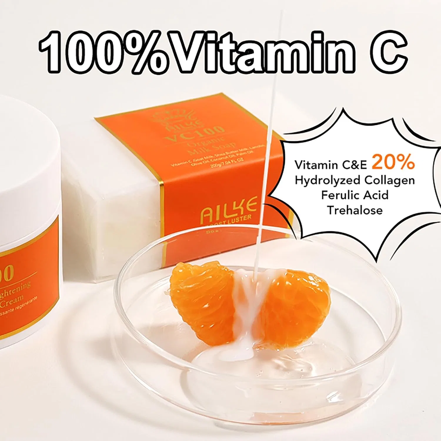 Мыло для лица и тела AILKE, набор 5 шт, 200 г, Brightening Ailke Boost Luster — фото 2