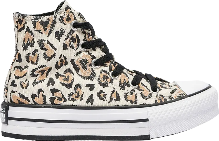 

Кроссовки Converse Chuck Taylor All Star EVA Lift Platform High PS Leopard, коричневый