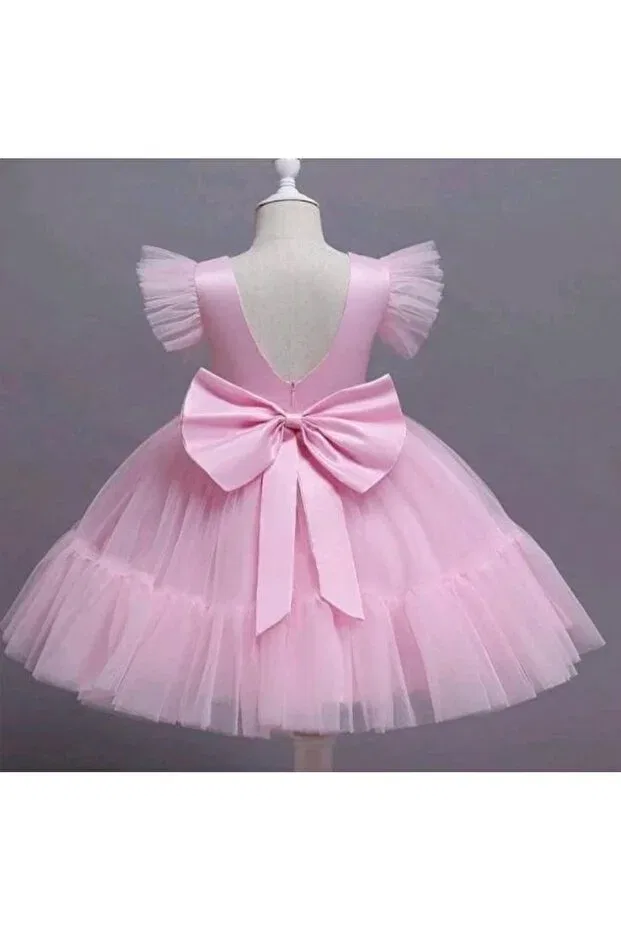 Детское платье для девочек с коротким рукавом Peza, Pink