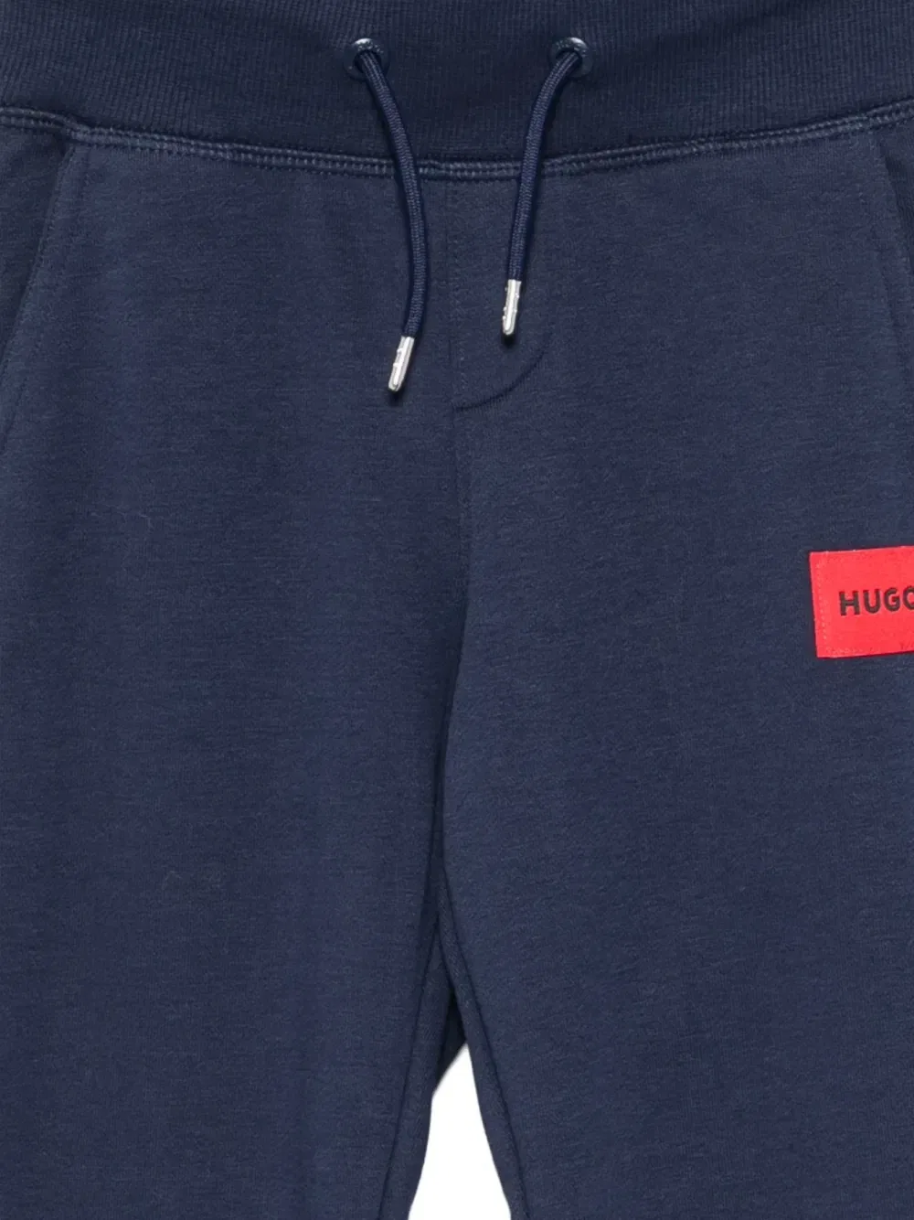 Спортивные брюки с кулиской и нашивкой-логотипом Hugo Kids, синий — фото 3
