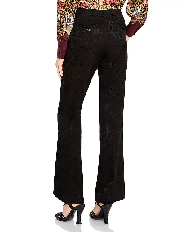 Женские брюки с принтом Floral bootcut pants Etro, черный — фото 3
