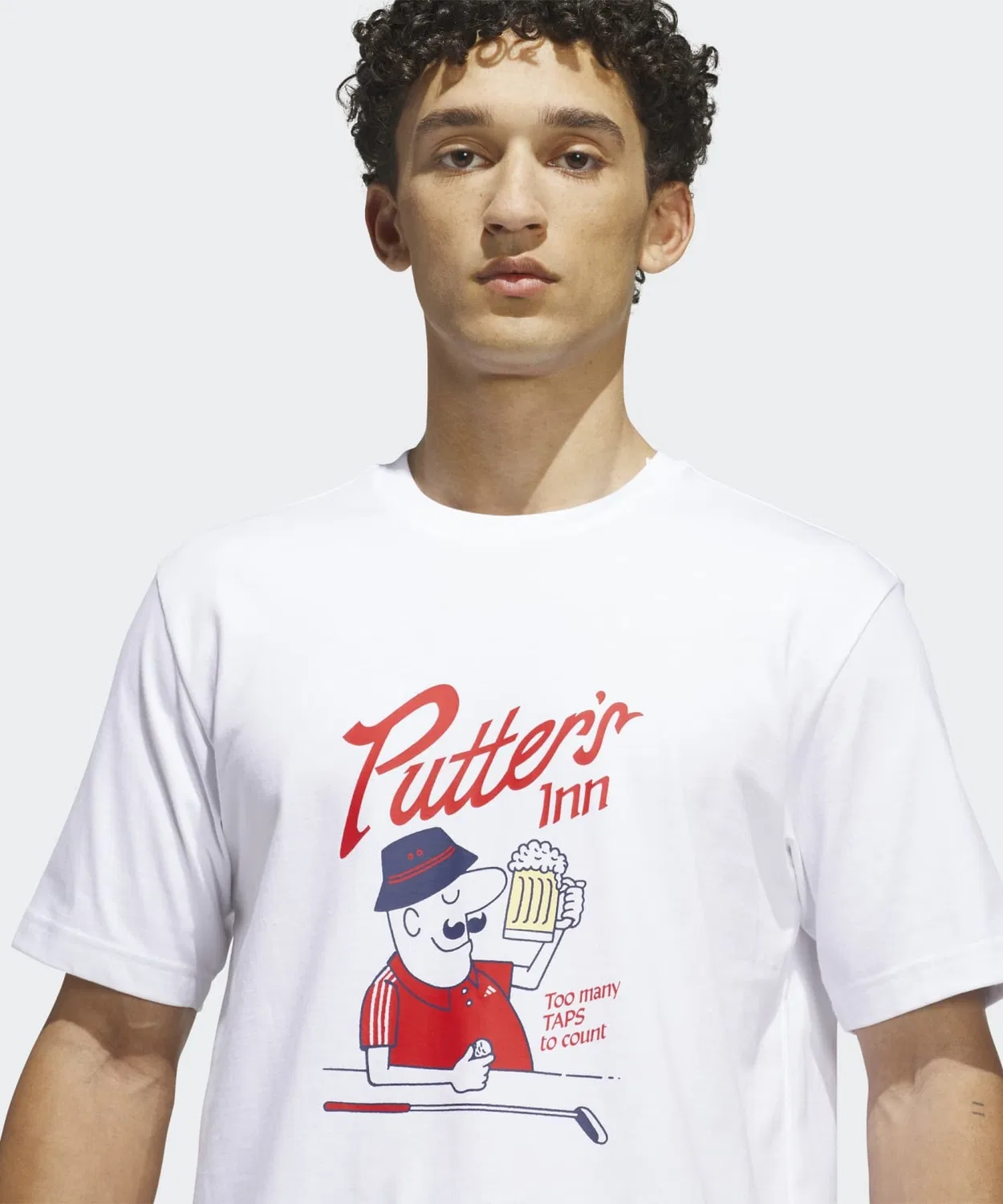 Мужская футболка с графическим принтом Elevated Chip Graphic Adidas, Белый — фото 3