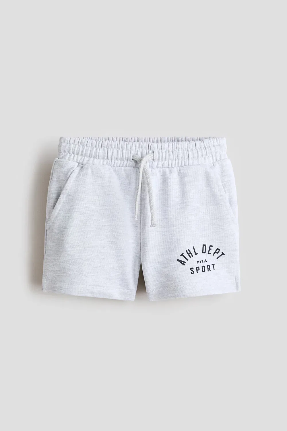 Шорты из хлопчатобумажной ткани, используемой для толстовок H&M, Hellgraumeliert/Athl Dept — фото 4