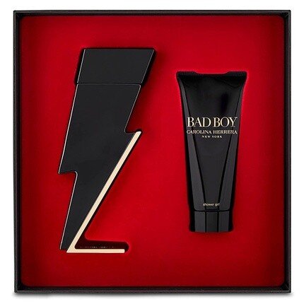 Подарочный набор Carolina Herrera Bad Boy For Men 96,4 мл спрея EDT и геля для душа 100 мл — фото 2