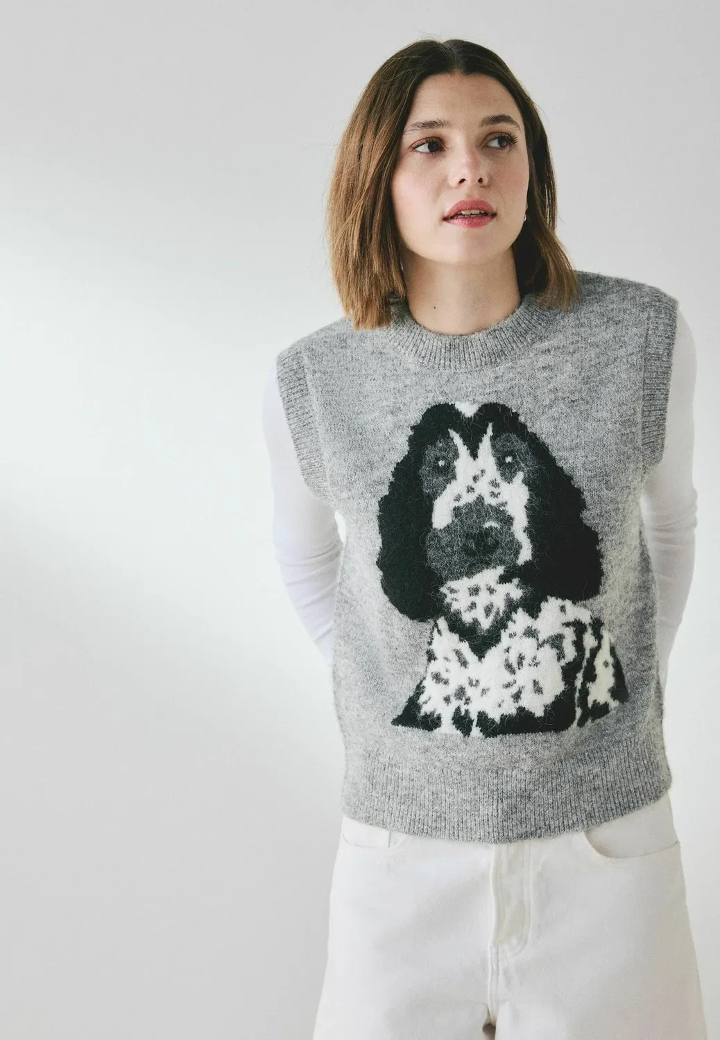 Майка стандартного кроя Next, Grey Dog
