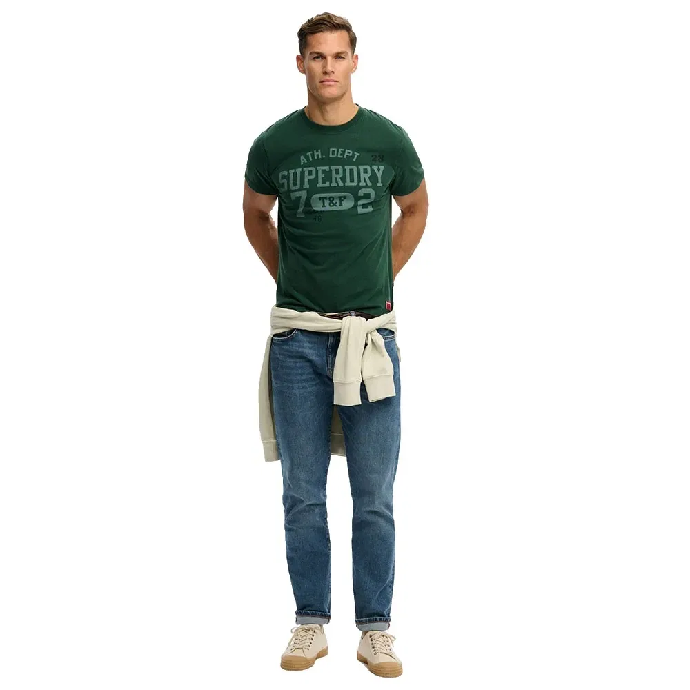 Футболка Superdry Vintage Prep Relaxed Fit с коротким рукавом, зеленый — фото 4