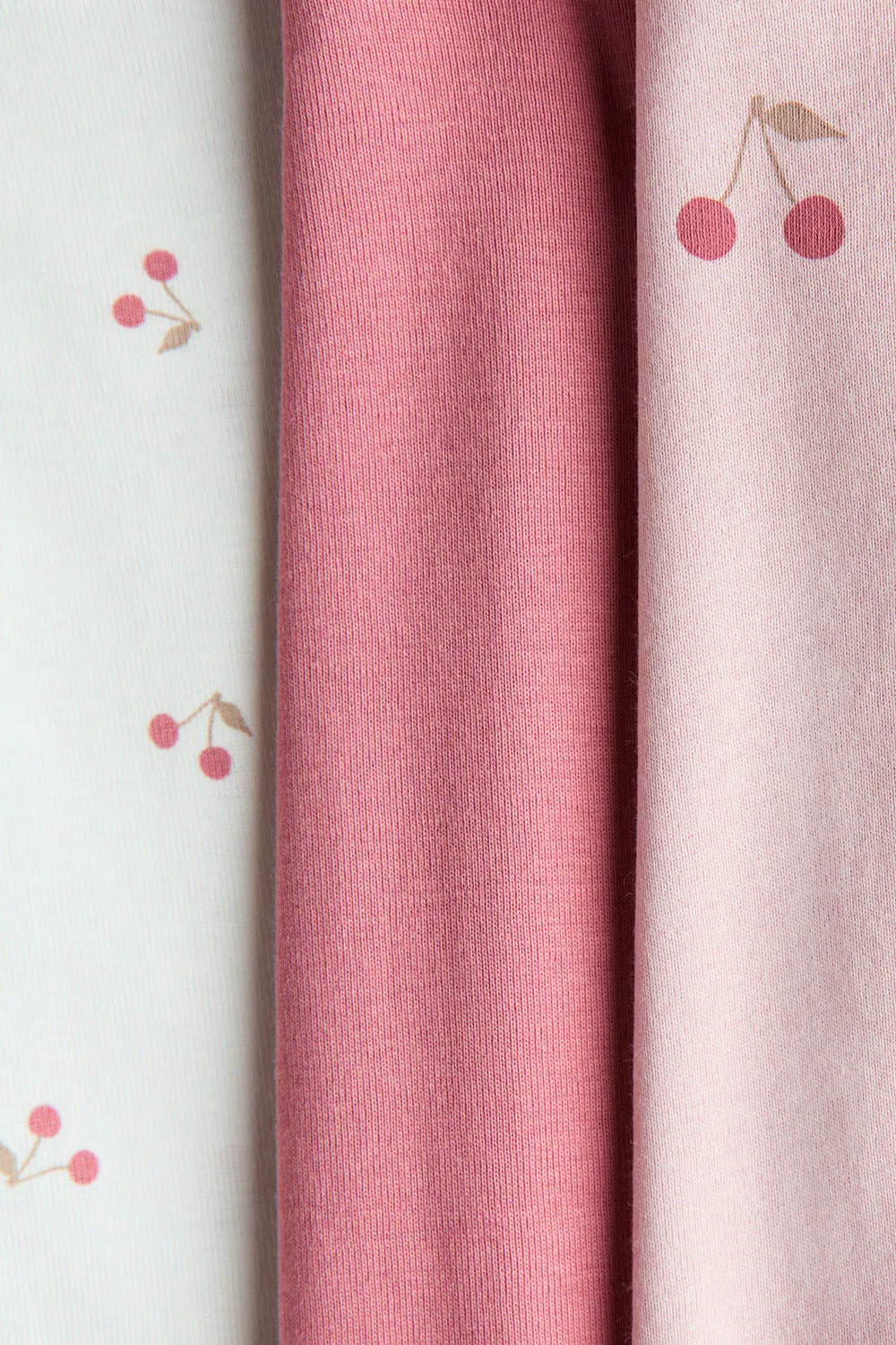 Комплект из 3 хлопковых боди с перекрестной застежкой H&M, Rosa/Kirschen — фото 2
