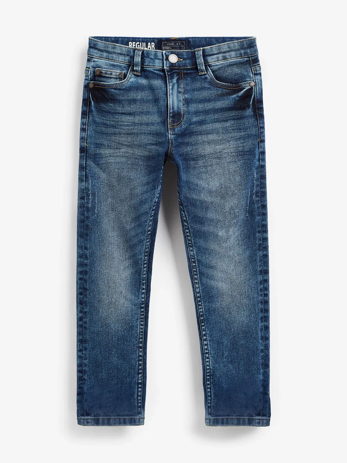 Джинсы классические, кислотная стирка, Regular Fit Next, Blue Acid Wash